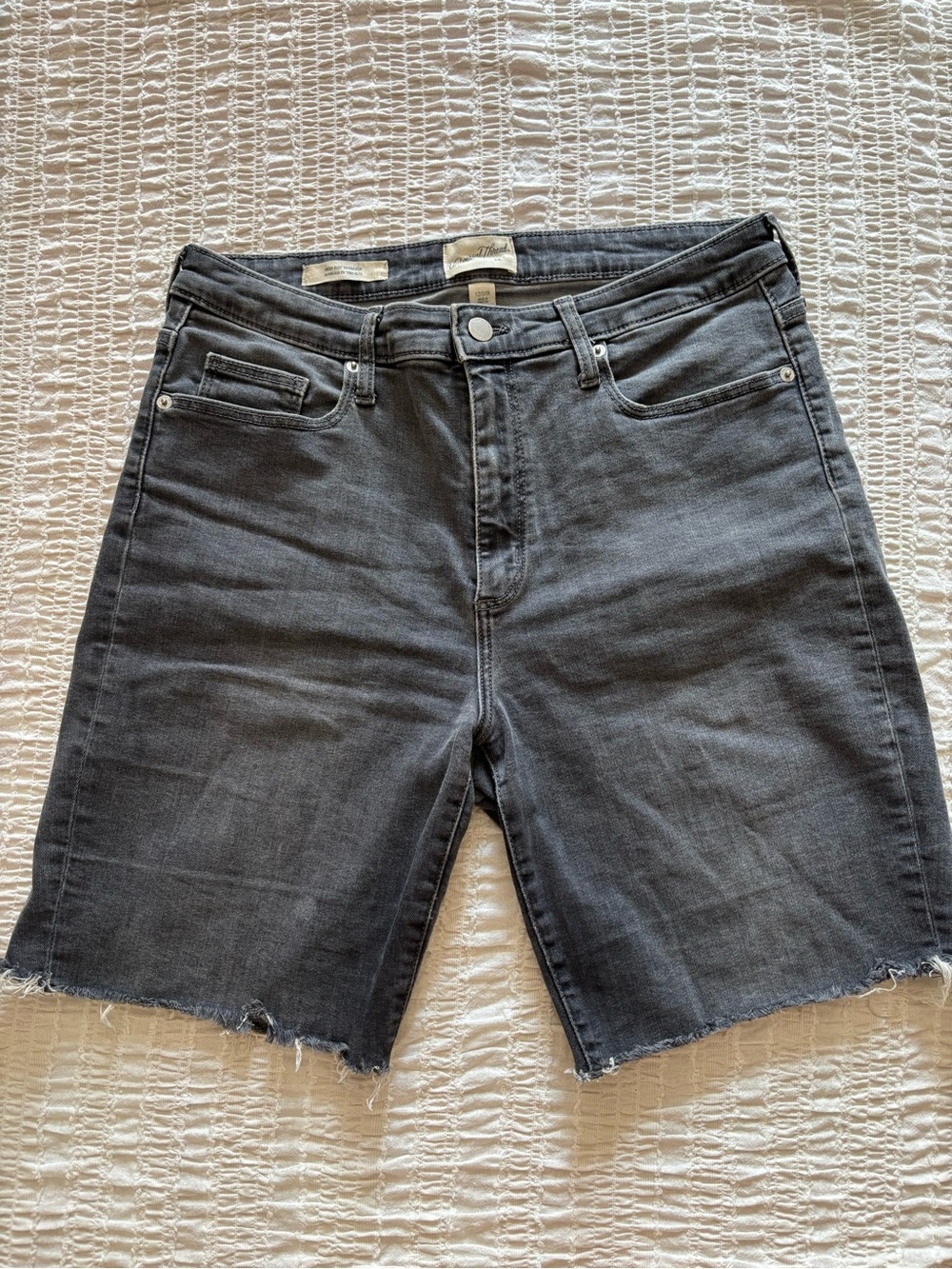 Target Women's Black-Grey Denim Jean Shorts